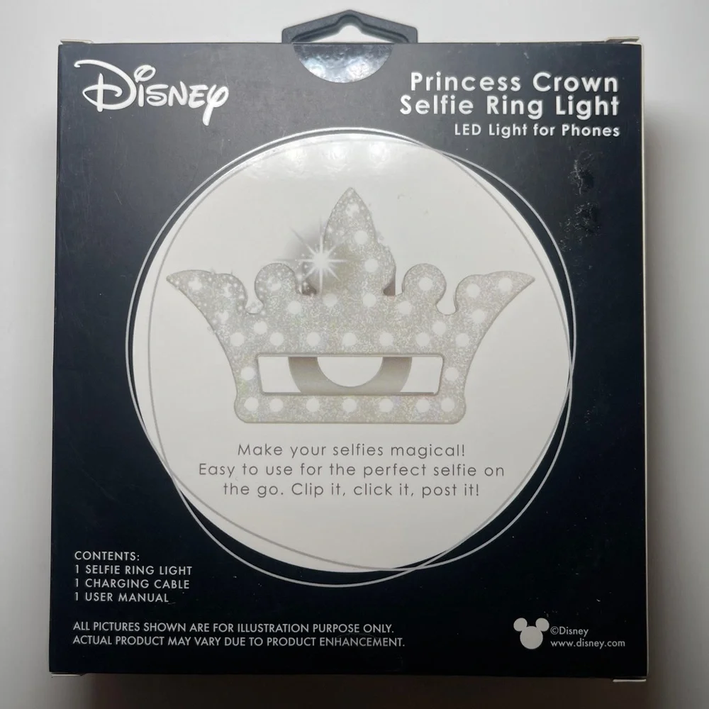 Disney Princess Crown LED Selfie Light - White - Picture 2 of 4